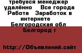 требуеся менеджер (удалённо) - Все города Работа » Заработок в интернете   . Белгородская обл.,Белгород г.